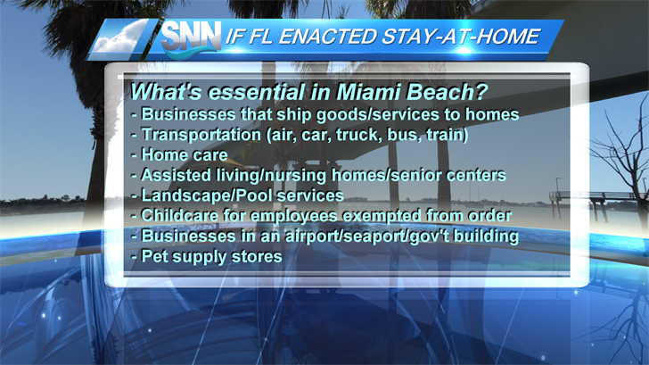 These are considered essential businesses in Miami Beach.