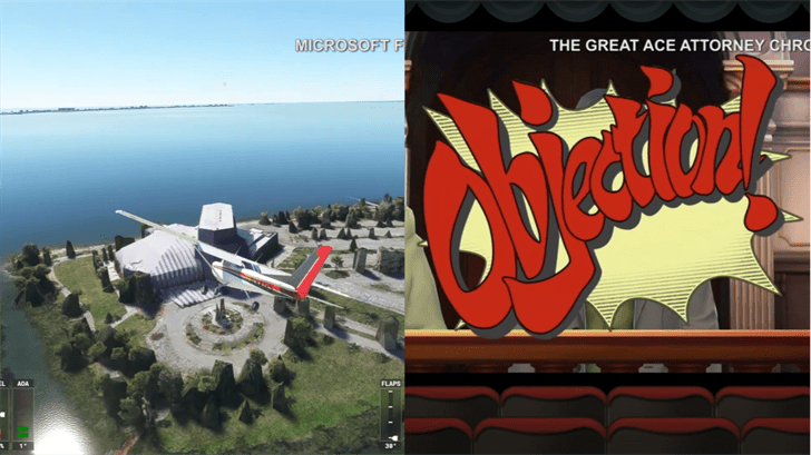 Microsoft Flight Simulator and The Great Ace Attorney Chronicles