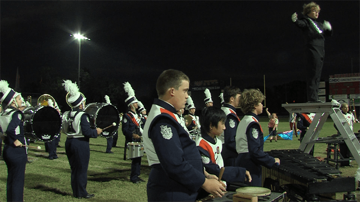 Lemon Bay High's marching band concludes their Bruno Mars halftime show.